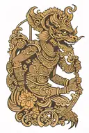 Javanese Shadow Puppet Arjuna tattoo design idea