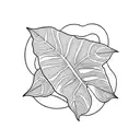 monstera leaf tattoo design idea