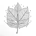monstera leaf tattoo design idea