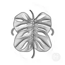 monstera leaf tattoo design idea