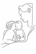 3 kid 1 mom dad tattoo design idea