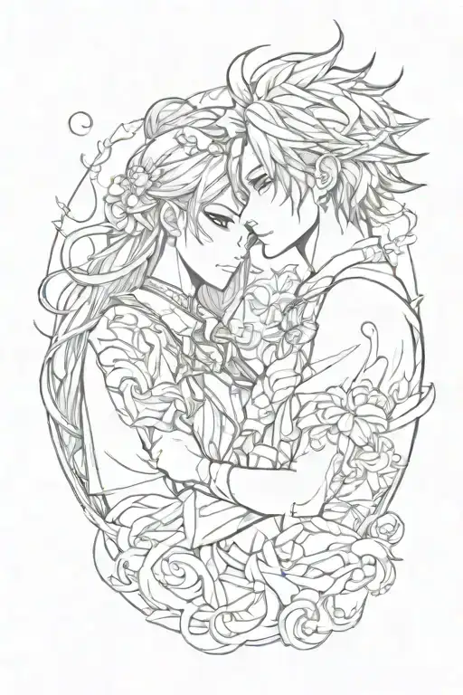 anime matching couple tattoo tattoo design idea