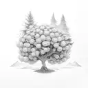 A tree with names "sarmast" "simin" "amirhomayoon" "amiresmaeil" "elena" as it's root tattoo design idea