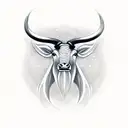 taurus head tattoo design idea