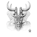 taurus head tattoo design idea