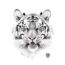 half taurus half tiger tattoo design idea