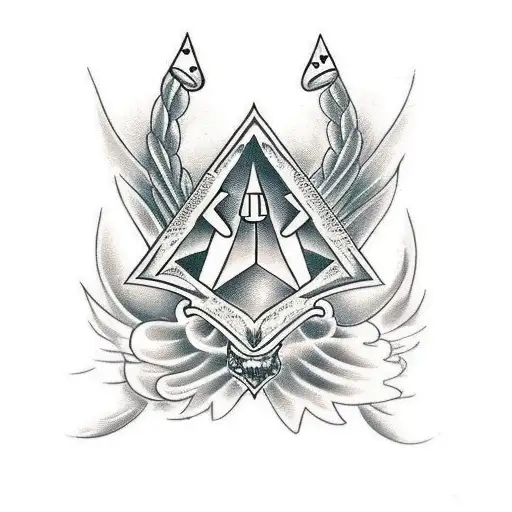 illuminati with dagger tattoo design idea