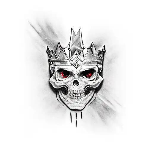 dead king tattoo design idea