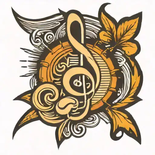 make an armband with music symbol  tattoo design idea