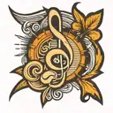 make an armband with music symbol  tattoo design idea