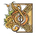 make an armband with music symbol  tattoo design idea