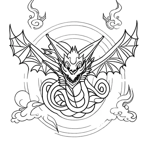 dragon electric scooter tattoo design idea