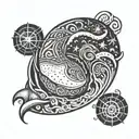 sand doller tattoo design idea