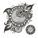 sand doller tattoo design idea