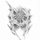 stairwell to heaven gates tattoo design idea
