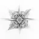 stairwell to heaven gates tattoo design idea