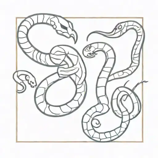 snake and scorpion surrounded tattoo design idea