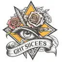 grit and sucess tattoo design idea