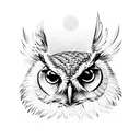owl branch  tattoo design idea