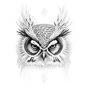 owl branch  tattoo design idea