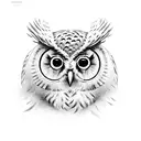 owl branch  tattoo design idea