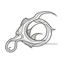 hunting and fishing hook tattoo design idea