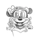 Mickey Mouse as a pirate tattoo design idea