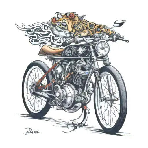 audi puma bikes tattoo design idea