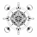 tour bus wheel tattoo design idea