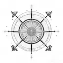 spinning bus wheel tattoo design idea