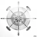 spinning bus wheel tattoo design idea