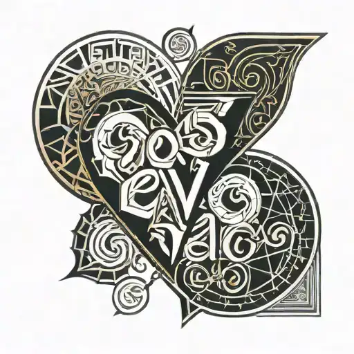the names Alex and Eva in a heart greek style design tattoo design idea