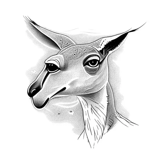 kangaroo aboriginal design tattoo design idea