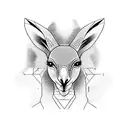 kangaroo aboriginal design tattoo design idea