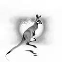 kangaroo aboriginal design tattoo design idea