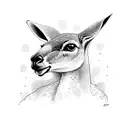 kangaroo aboriginal design tattoo design idea