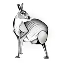 kangaroo aboriginal design tattoo design idea