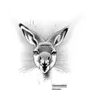 kangaroo aboriginal design tattoo design idea