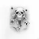 Mafia poker tattoo design idea