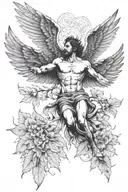 icarus fall tattoo design idea