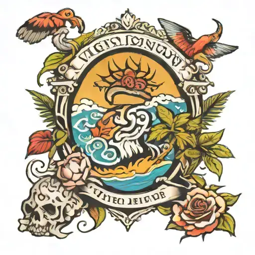 Virgin Islands Dominican Republic Puerto Rico tattoo design idea