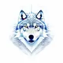 ice wolf tattoo design idea
