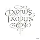 Exodus 14:14 tattoo design idea