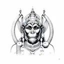 hanuman tattoo design idea