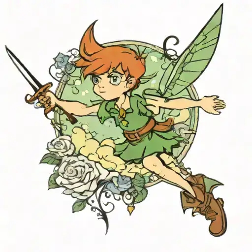 Peter Pan tattoo design idea