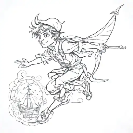 Peter Pan tattoo design idea