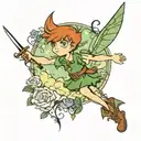 Peter Pan tattoo design idea