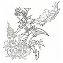Peter Pan tattoo design idea