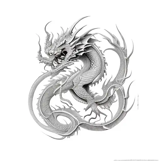 carpe coi au centre paysage temple dragon avans bras  tattoo design idea