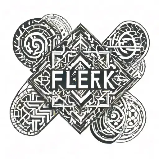 All fi flek mirror typography tattoo design idea